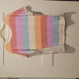 Stripped Cheetah Tee